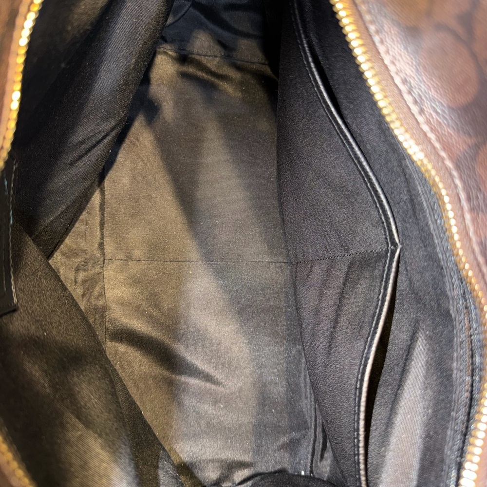 Coach Dark Brown Signature Tote Bag - Picture 10 of 16
